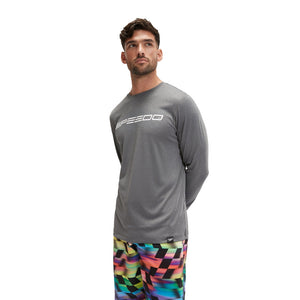 Anthracite Long Sleeve Graphic Swim Shirt