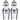 Travel Fins Adult (Black / White)