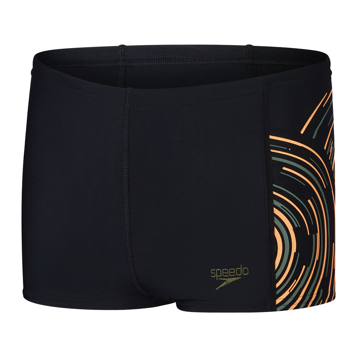 Black Nectarine Boys Plastisol Placement Aquashort (Country Green) Speedo Philippines