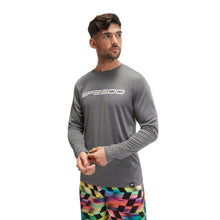 Load image into Gallery viewer, Anthracite Long Sleeve Graphic Swim Shirt