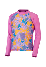 Load image into Gallery viewer, Fineline Floral Girls Long Sleeve Rash Top