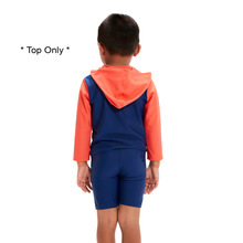 Load image into Gallery viewer, Infant Harmony Blue Unisex Essential Hooded Rash Top