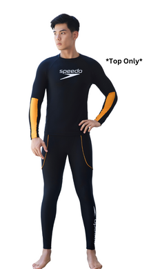 Wave Chasers Male Long Sleeve Rash Top Sun Protection (Mandarin Peel)