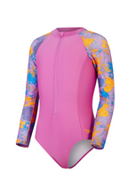 Load image into Gallery viewer, Fineline Floral Long Sleeve Swimsuit