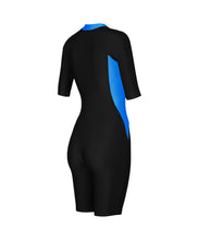 Load image into Gallery viewer, Sevres Blue Zip Front Short Sleeve Kneesuit