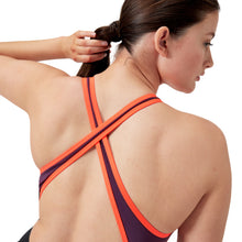 Load image into Gallery viewer, High Neck Splice Cross Back Swimsuit