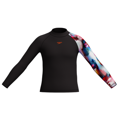 Boys Digital Long Sleeve Rash Top (Fright Island/Red Ginger)