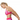 Printed Banded Triangle 2 Piece (Kaluna Floral/Raspberry Fill)