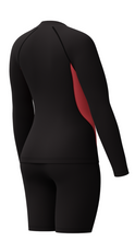 Load image into Gallery viewer, Long Sleeve Rash Top and Jammer Set (Black/Coral Sands)