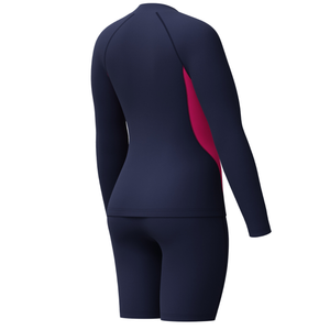 Neon Pink  Long Sleeve Rash Top And Jammer Set