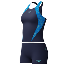 Load image into Gallery viewer, Spiral Boom Hyperboom Splice Tankini Set (Lagoon Blue)