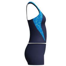 Load image into Gallery viewer, Spiral Boom Hyperboom Splice Tankini Set (Lagoon Blue)