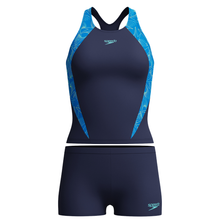 Load image into Gallery viewer, Spiral Boom Hyperboom Splice Tankini Set (Lagoon Blue)