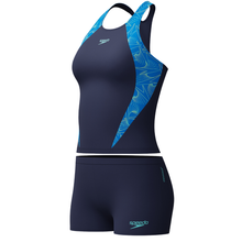 Load image into Gallery viewer, Spiral Boom Hyperboom Splice Tankini Set (Lagoon Blue)