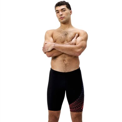 Subtle Boom Medley Logo Jammer (Black Neon Coral)