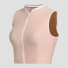 Load image into Gallery viewer, Wave Chasers 2.0 Crop Zip Vest Adult Female (Dirty Pink/White)