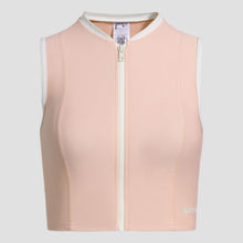 Load image into Gallery viewer, Wave Chasers 2.0 Crop Zip Vest Adult Female (Dirty Pink/White)