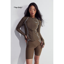 Load image into Gallery viewer, Wave Chasers 2.0 Longsleeve Round Neck Shaping Top Adult Female (Brown/Blue)