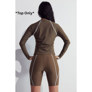 Wave Chasers 2.0 Longsleeve Round Neck Shaping Top Adult Female (Brown/Blue)