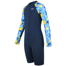 Load image into Gallery viewer, Splash &amp; Learn 2.0 Girls Printed All-In-One Sun Suit 1Pc (Diplomatique/Lemon Printed)