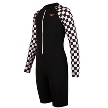 Load image into Gallery viewer, Splash &amp; Learn 2.0 Boys Printed All-In-One Sun Suit 1pc (Black/White)