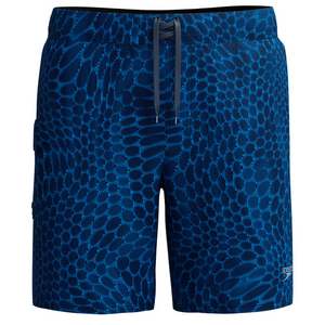 Lookout Boardshort 18" Print (Reef Coral Lagoon Blue)