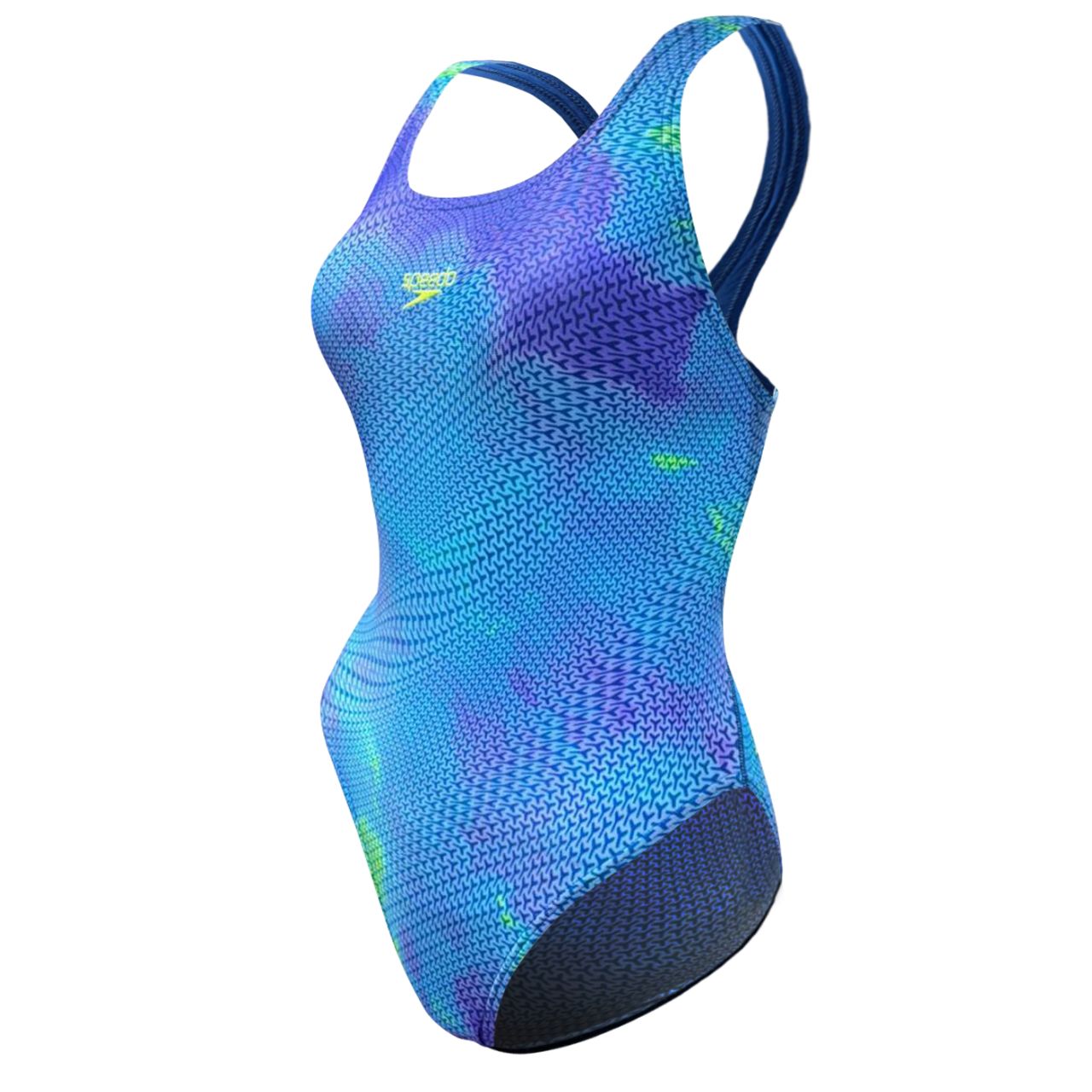Speedo Powerback Speedo End+ Female Powerback Allover Print Under Current/Aegean Denim ...