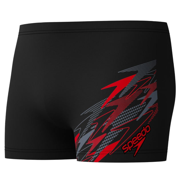 Speedo Medley Logo Aquashort Anthracite/High Risk Red 8-11354003 ...