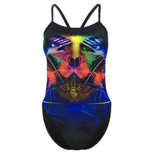Load image into Gallery viewer, Placement Ribbonback 1-Piece Swimsuit (Dream Design Black/Siren)