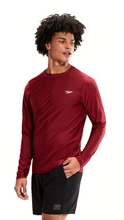 Load image into Gallery viewer, Oxblood Printed Long Sleeve Swim Tee