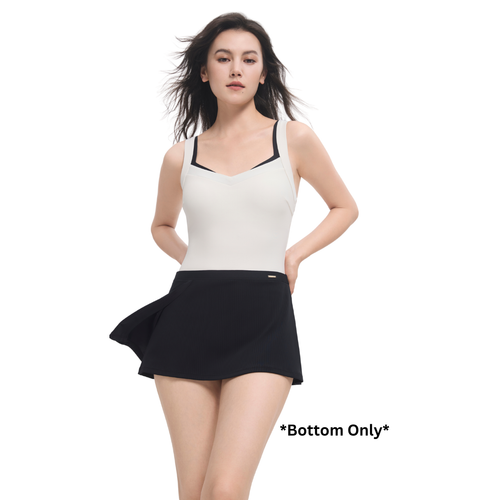 Half Pleated Short Skirt (Black) 8-160360001