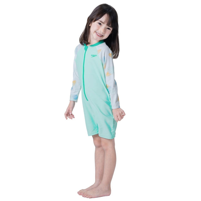 Speedo Kids LTS Unisex All-In-One Marine Teal/Fish Tank/Ice Cream Cone ...