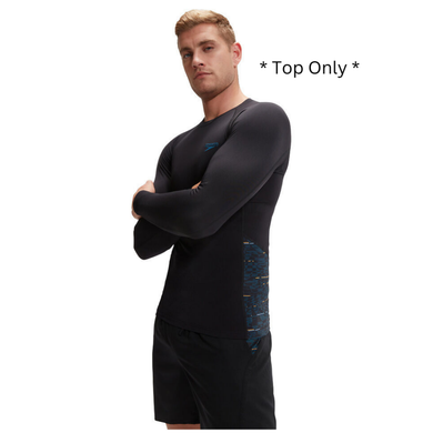 Dark Teal End+ Splice Long Sleeve Rash Top