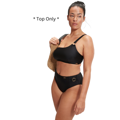Black Shaping Asymmetric Bikini Top