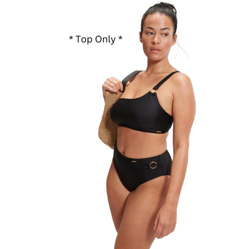 Black Shaping Asymmetric Bikini Top