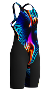 Fastskin Junior End+ Max Openback Kneeskin (Lava Blur/Black)