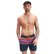 Load image into Gallery viewer, Carrot Cake Crochet Stripe Placement Leisure 16&quot; Watershort