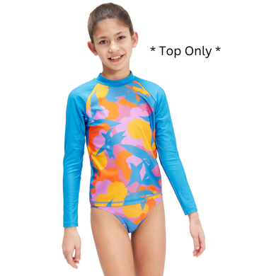 Macro Floral Girls Long Sleeve Rashtop