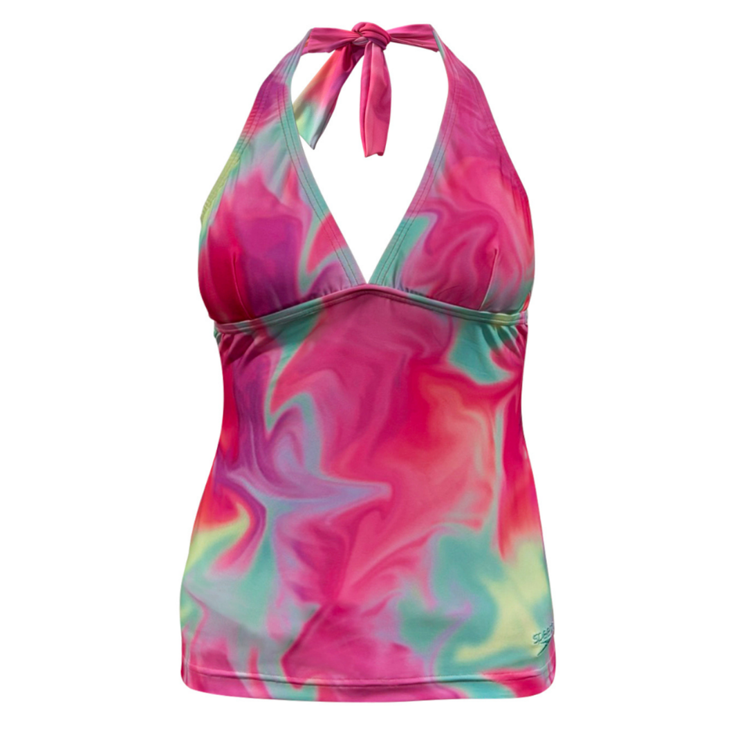 Retro Halter Tankini (Hula Blend Coral Sands)