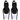 Travel Fins Adult (Black / White)