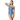 Asymmetric Leaf Print Sevres Blue One Piece