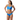 Printed Racerback Top & Classic Bottom (Rapture Glow-Dark Teal)