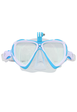 Speedo Aqua White Sport Adult Dual Lenses Combo With Camera Mount