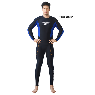 Wave Chasers Male Long Sleeve Rash Top Sun Protection (True Cobalt)