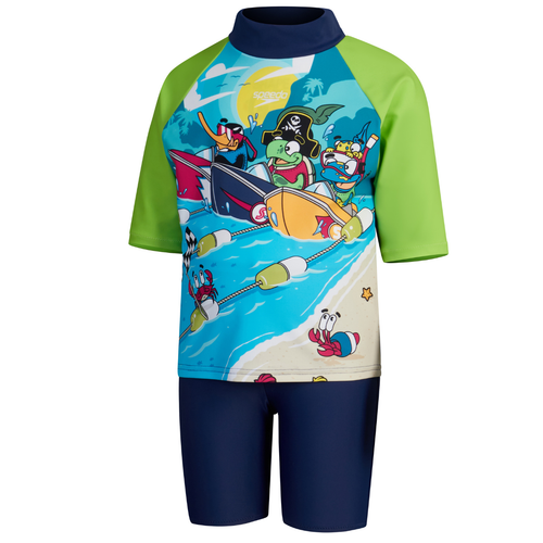 Speedboat Squad Infant Boys Learn To Swim Sun Protection Top & Short