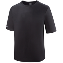 Load image into Gallery viewer, French Story Black Montage Short Sleeve Men Rash Top