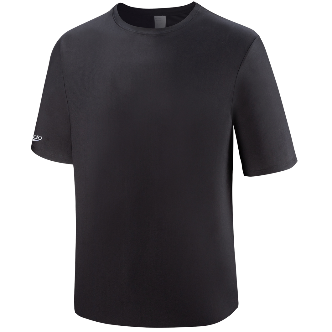 French Story Black Montage Short Sleeve Men Rash Top