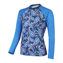 Load image into Gallery viewer, Paisley Print Printed Long Sleeve Swim Tee