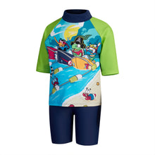 Load image into Gallery viewer, Speedboat Squad Infant Boys Learn To Swim Sun Protection Top &amp; Short