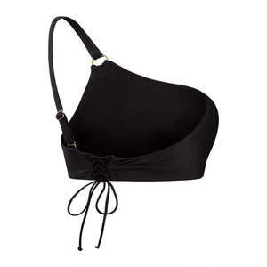 Black Shaping Asymmetric Bikini Top